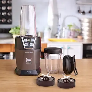 YFL HOME BlendLab Pro 2.0 Mixer Grinder for Kitchen, 1200W Blender with 2 Unbreakable Jars, 100% Copper Motor, Smoothie Maker with Preset Blend Modes, Laser Cut SS Blades | Blender for Smoothies (Brown)