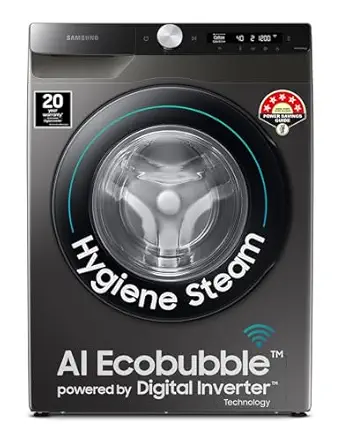 Samsung 8 kg, 5 star, Eco Bubble Technology, AI Control, Wi-Fi, Digital Inverter, Motor, Fully-Automatic Front Load Washing Machine