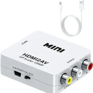 TERABYTE HDMI TO AV UP Scaler Full HD 720/1080p HD Video Converter Selector Box Media Streaming Device Media Streaming Device (White)