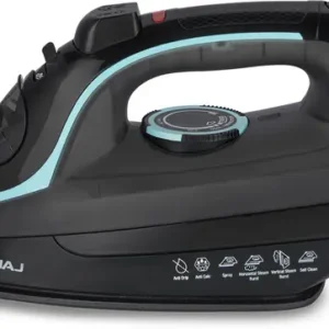 Bajaj MX 45 Steam Aluminium Soleplate Iron | 2000 Watts Power For Faster Ironing | Non Stick German Coated Technology | 220 Ml Water Tank Capacity | 2-Yr Warranty 【Black & Grey】